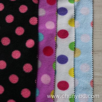 Poly100% Colorful Dot Pattern Soft Hand Feeling High Quality Reasonable Price Printed Polar Fleece